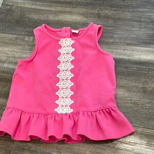 Janie and Jack pink peplum tank top 3t